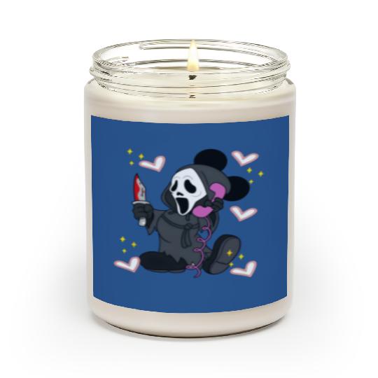 Disney Mickey Scream No You Hang Up Scented Candles, Mickey Ghost Scream Ghostface Phone Call Scented Candles