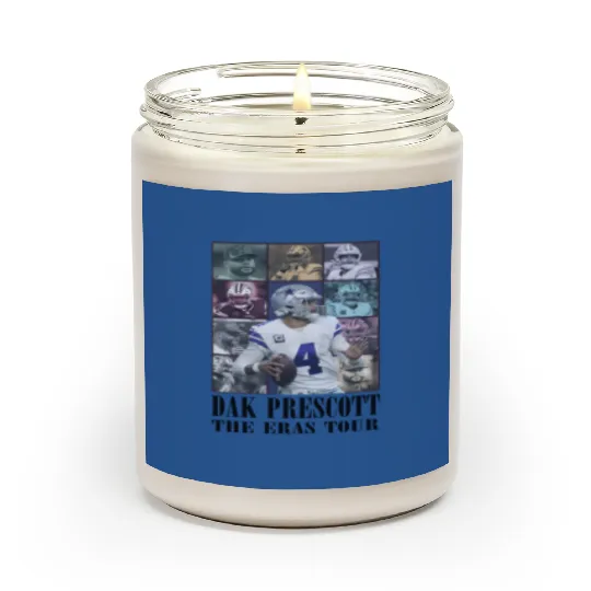 Discover Dak Prescott The Eras Tour Scented Candles, Vintage Dak Prescott Scented Candles, America Football Scented Candles