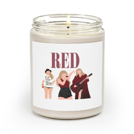 taylorswift red eras tour art Scented Candles