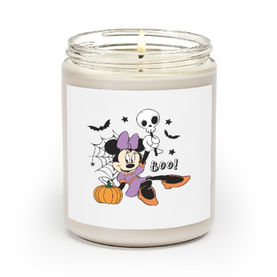 Scented Candles, Minnie Spooky Season, Minnie Mouse Halloween Scented Candles, Minnie Pumpkin Scented Candles, Disney Spooky Scented Candles