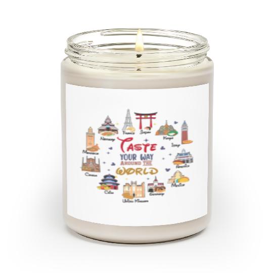 Disney Epcot World Showcase Countries Food Taste Your Way Around The World Scented Candles, Epcot Food and Wine Festival 2023