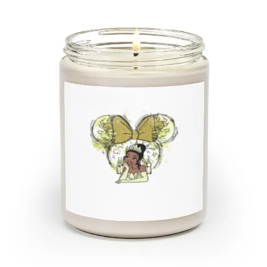 Tiana Disney Scented Candles, Tiana Watercolor Scented Candles, Tiana Princess Scented Candles, Cute Tiana Scented Candles.