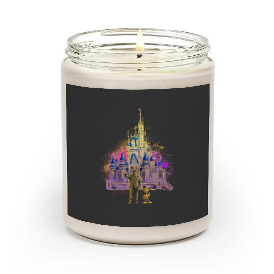 Gold Castle Walt Mickey 50th Scented Candles- Disney World Scented Candles- Disney World 50th Anniversary Scented Candles
