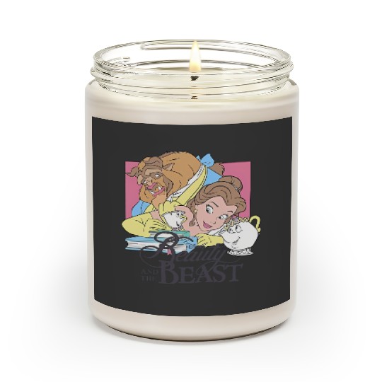 Retro Beauty and The Beast Scented Candles, Disney Princess Scented Candles