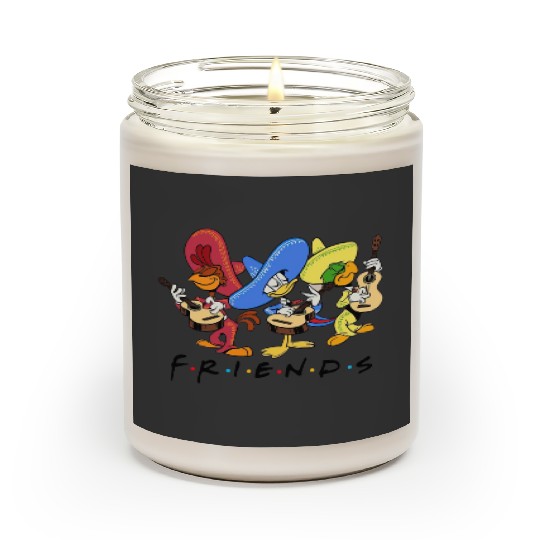 Disney Three Caballeros Mexico Scented Candles, Donald Duck Jose Carioca Panchito Friends Scented Candles