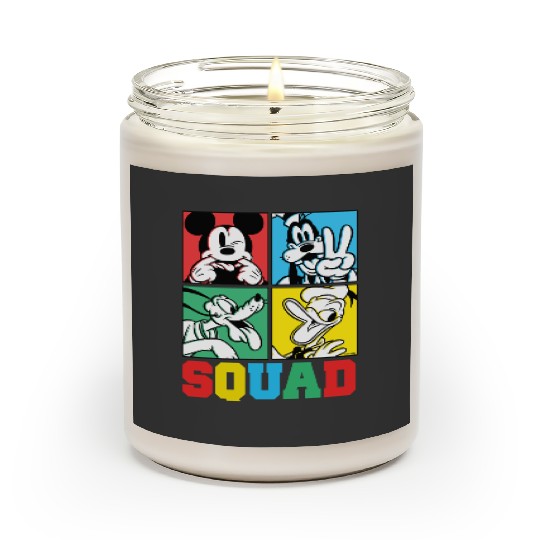Mickey, Goofy, Donald, Pluto Squad Grid Scented Candles, Disney Pluto Scented Candles, Pluto And Friends Scented Candles