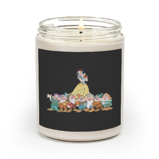 Disney Snow White Princess Watercolor Scented Candles, Snow White Seven Dwarfs Scented Candles