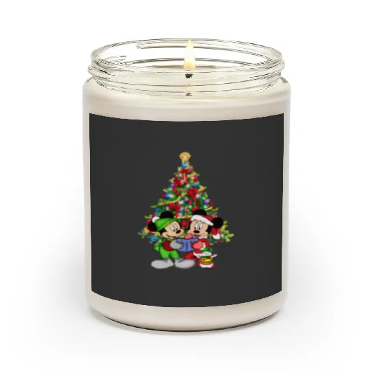 Minnie Mouse And Mickey Christmas Tree Scented Candles, Disney Christmas