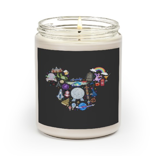 Disney Epcot Scented Candles, World Traveler Scented Candles, Disney Family Matching Scented Candles