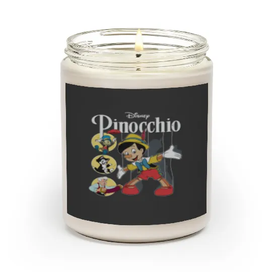 Pinocchio Vintage Movie Characters Group Shot, Disney Pinocchio Scented Candles
