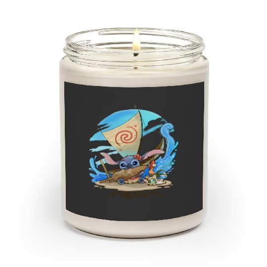 Disney Stitch Moana Scented Candles, Cute Stitch Scented Candles, Disney Moana Scented Candles