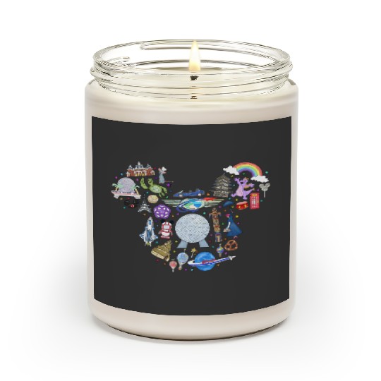 Disney Family Scented Candles, Disney Trip Gifts, Disney Kids Scented Candles, Epcot Disney Trip Scented Candles, Disney Epcot Scented Candles