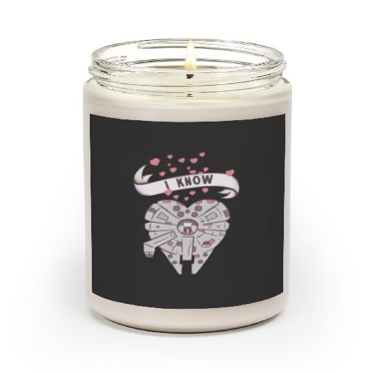 Star Wars Millennium Falcon I Know Valentine's Day Scented Candles, Disney Couple Scented Candles