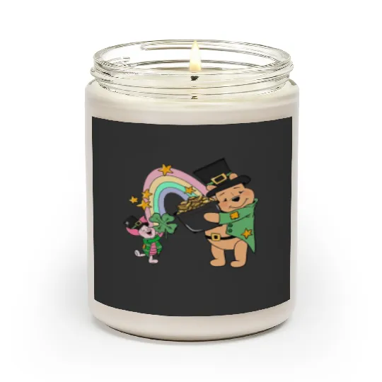 Pooh Bear St Patricks Day Scented Candles, Disney St Patricks Day Scented Candles, Magic St Patricks Day