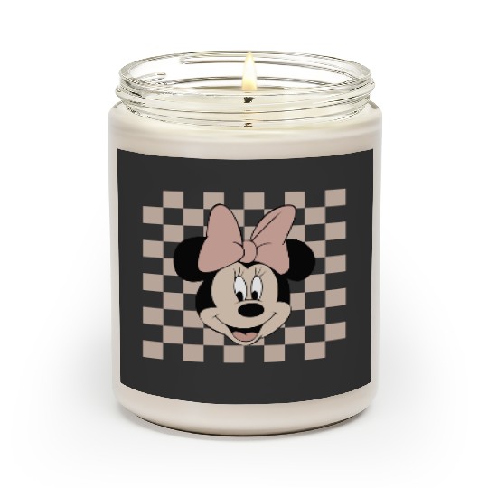 Minnie Checkered Scented Candles, Vintage Minnie Mouse Scented Candles, Disney Girl Trip Scented Candles