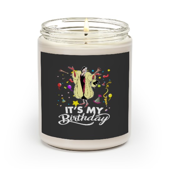 Disney Villains Cruella It's My Birthday Holiday Birthday Party Scented Candles
