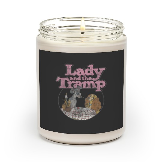 Disneyss The Lady And The Tramp Circle Portrait Logo Scented Candles