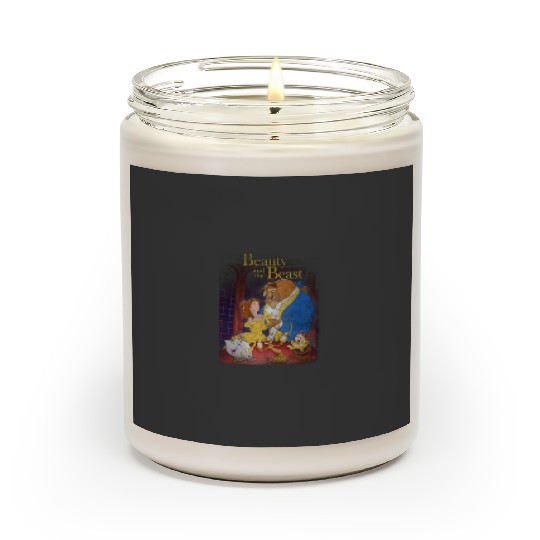 Disneyss Beauty And The Beast Distressed Vintage Group Shot Scented Candles