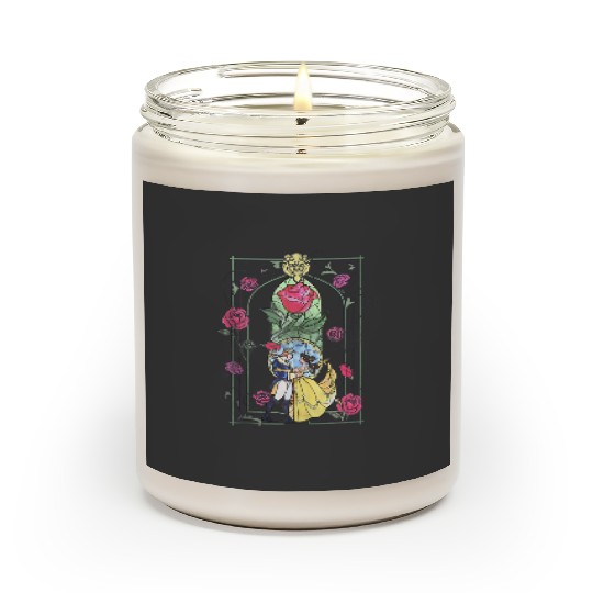 Disney Beauty And The Beast Belle And Beast Stained Glass Scented Candles