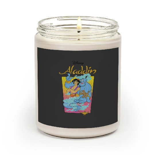 Disneyss Aladdin Group Shot Bold Distressed Poster Scented Candles
