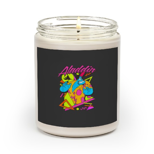 Disney Aladdin Genie Retro Abstract 90s Print Graphic Scented Candles