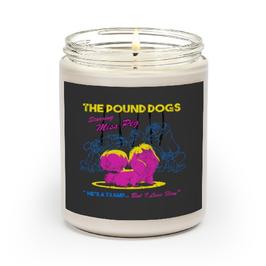 Disneyss The Lady And The Tramp Miss Peg Neon Portrait Scented Candles