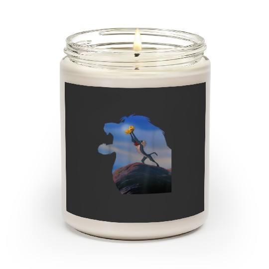 Disney Lion King Mufasa Silhouette Pride Rock Rafiki Simba Scented Candles