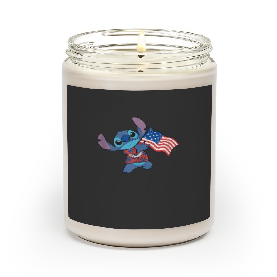 Disney Lilo Stitch Tropical Stitch American Flag Scented Candles