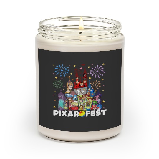 Disneyland Castle Pixar Fest Characters Scented Candles, Inside Out Monster Inc Toy Story Scented Candles