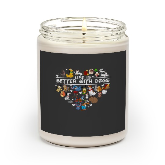 Life is Better With Dogs Disney Scented Candles, Disney Dogs Scented Candles, Disney Dog Mom & Lovers