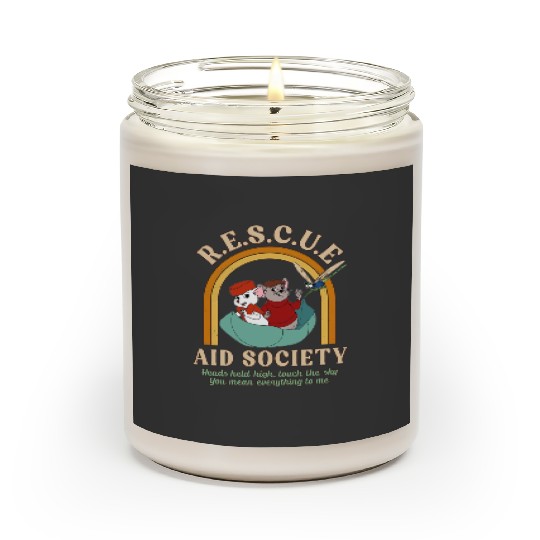 Retro 70s The Rescuers Bernard And Bianca Disney Scented Candles, Rescue Aid Society Scented Candles
