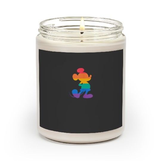 Disney Mickey Mouse Pride Classic Pose Rainbow Icon Fill Scented Candles