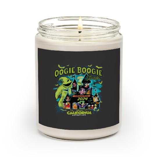 Vintage Oogie Boogie Bash 2024 Halloween Disney castle Scented Candles, Mickey & friends
