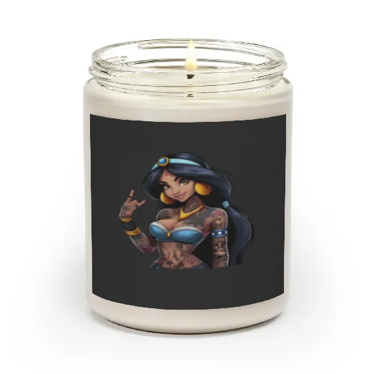 Jasmine Scented Candles, Disney Princess, Disney Scented Candles, Rock Punk Tattoo, Disney Princess Tattoo Scented Candles