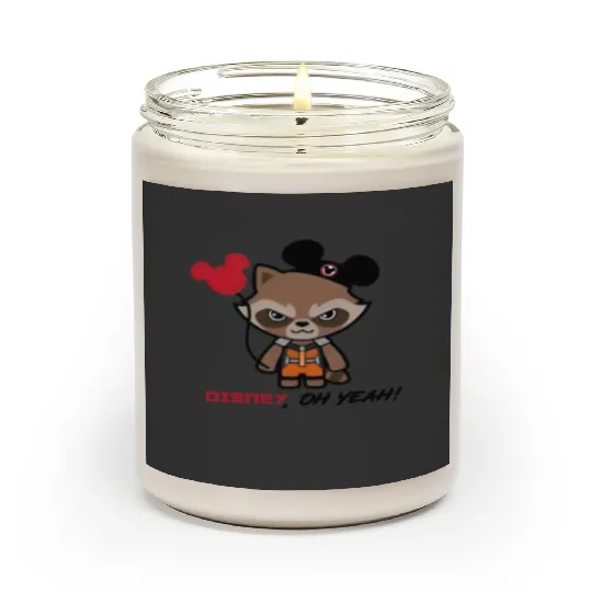 Disney Rocket Raccoon Mickey Ears Scented Candles, Disney Guardians Of The Galaxy Scented Candles