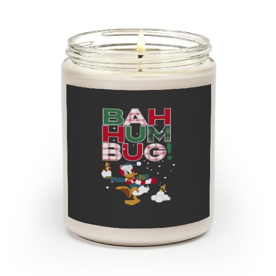 Donald Duck Chip N Dale Bah Humbug Scented Candles, Funny Disney Christmas Scented Candles