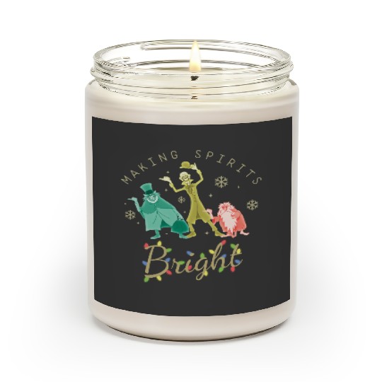 Vintage The Haunted Mansion Scented Candles, Making Spirits Bright Disney Christmas Scented Candles