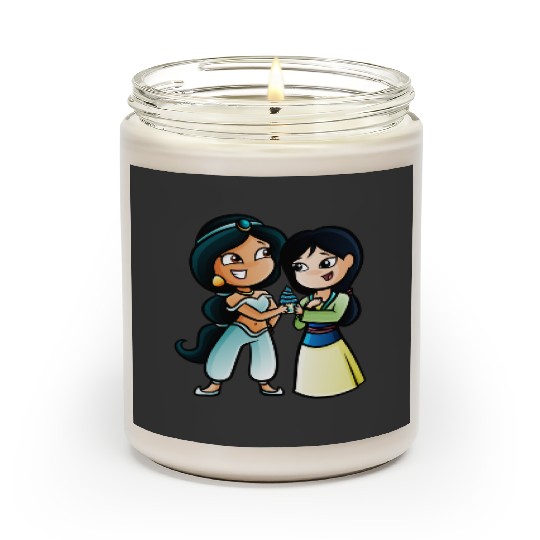 Oolong Tea Sticker: Disney Mulan Anime Mushu, Mulan and Mushu Scented Candles