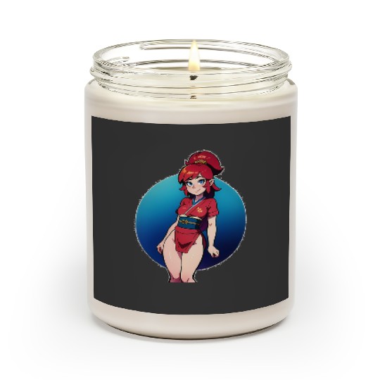 Chinese warrior princess Sticker: Disney Mulan Anime Mushu, Mulan and Mushu Scented Candles