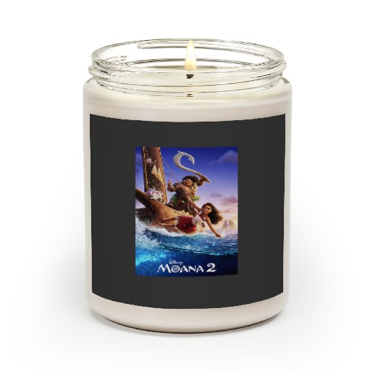 Disney Moana 2 Set Sail  Movie Teaser Poster & Logo Scented Candles