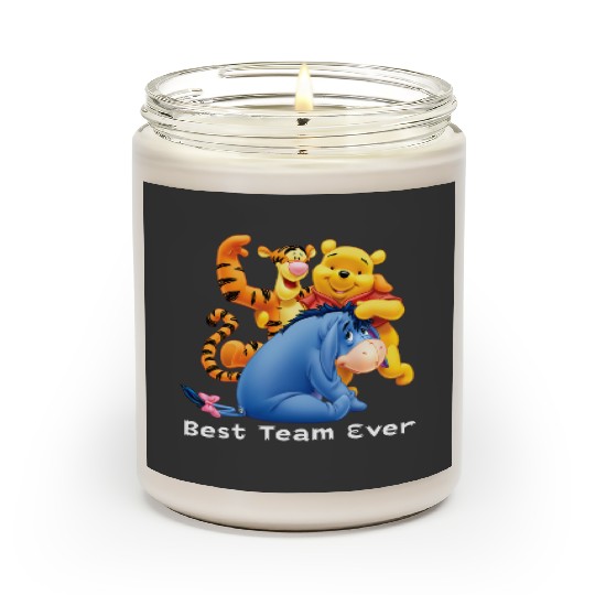 Discover Disney Best Team Ever Scented Candles, Disneyworld Eeyore Winnie The Pooh Tiger Scented Candles, Animal Kingdom Scented Candles
