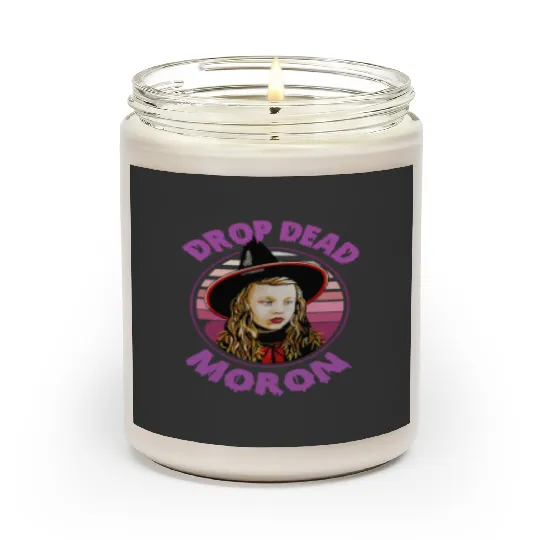 Dani Dennison Hocus Pocus Drop Dead Moron Halloween Scented Candles, Disney Witch Scary Movie Scented Candles