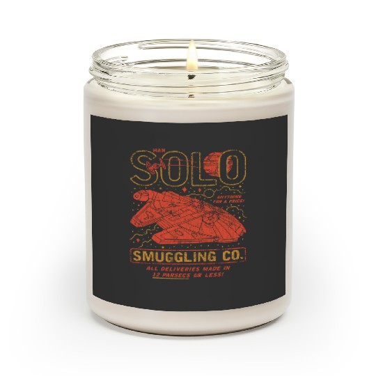 Vintage Disney Star Wars  Scented Candles, Millenium Falcon, Star Wars Han Solo Smuggling Co Scented Candles