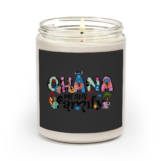 Ohana Means Family Scented Candles, Ohana Scented Candles, Disney Scented Candles