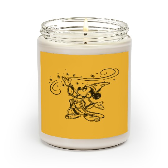 Sketched Sorcerer Mickey Scented Candles, Matching Disney Scented Candles, Classic Mickey Scented Candles