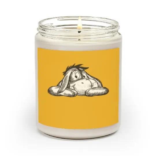 Disney Winnie The Pooh Cute Eeyore Portrait Sketch Scented Candles, Disneyland Vacation Trip Scented Candles