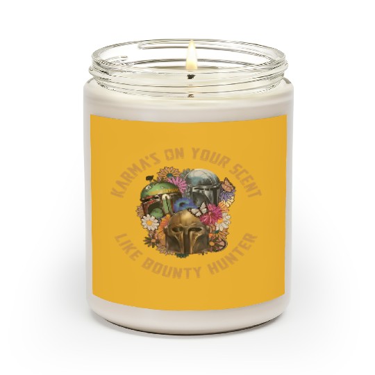 Mandalorian Floral Scented Candles, Karma's On Your Scent Like A Bounty Hunter Scented Candles, Disney  Scented Candles