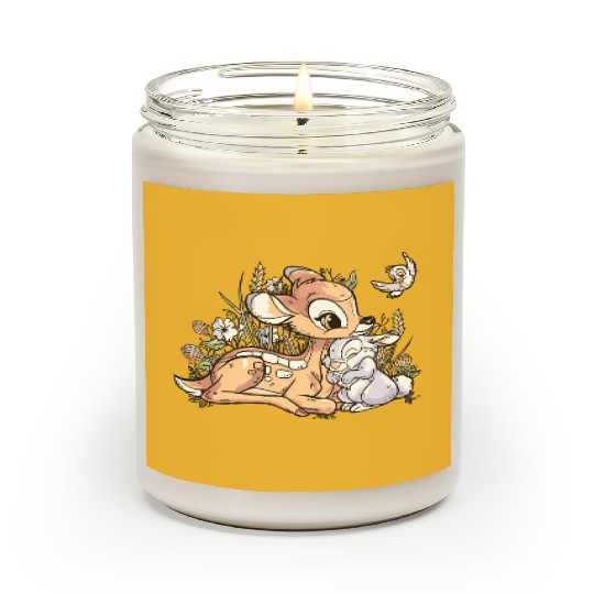 Cute Disney Bambi And Thumper Retro Vintage Scented Candles, Magic Kingdom Holiday Trip Scented Candles