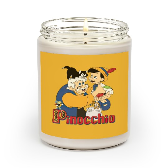 Pinocchio And Geppetto Scented Candles / Retro 90s Disney Scented Candles