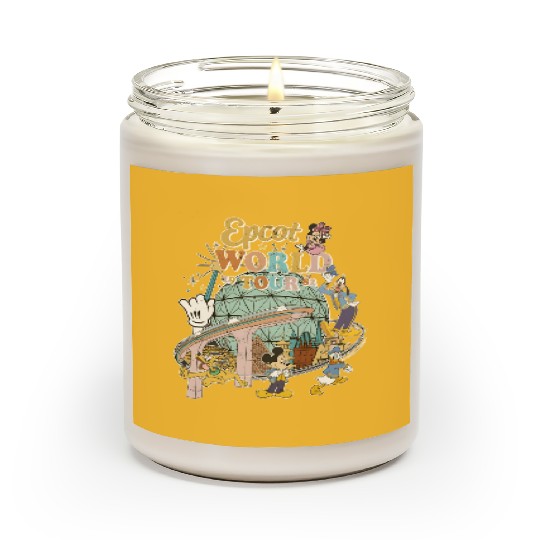 Disney Epcot World Tour 1982  Scented Candles, Disney Trip Family Scented Candles, Disney Group Scented Candles, Retro Disneyworld Scented Candles
